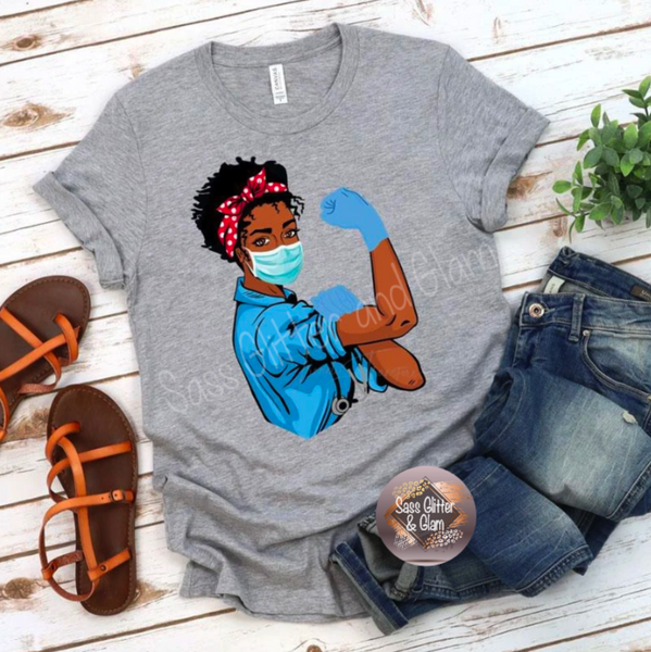 Rosie the Riveter African American strong woman