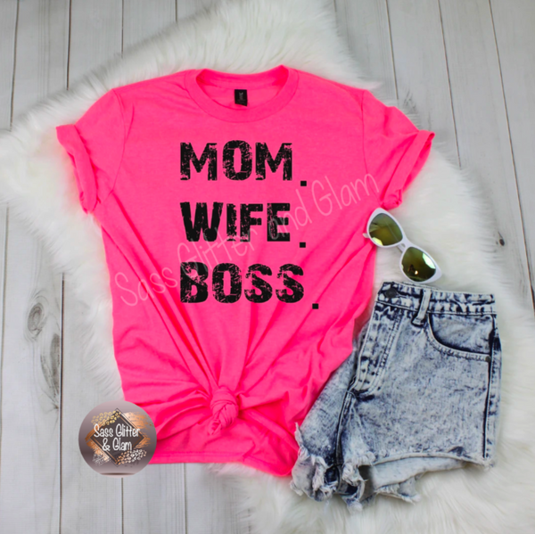 mom wife boss (black ink)
