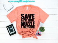 save a pit bull muzzle a politician (black ink)