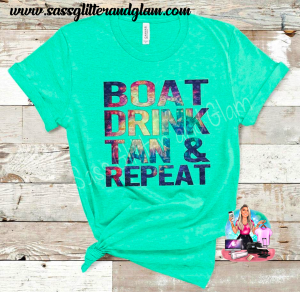 boat drink tan & repeat