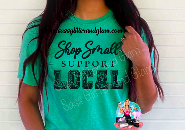 shop small support local (black ink)