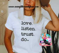 love listen trust do (black ink)