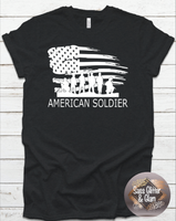 American soldier (white ink)